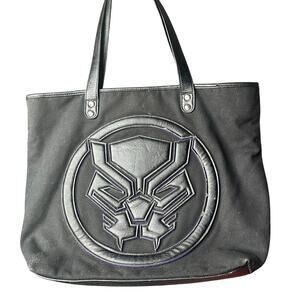 BLACK PANTHER Marvel Loungefly Black Canvas Tote